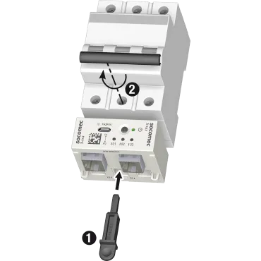 Монтаж на рейку — монтаж автоматического выключателя - Качество электроэнергии, контроль и измерение - PRODUCT_MAIN_PICTURE2_EXT